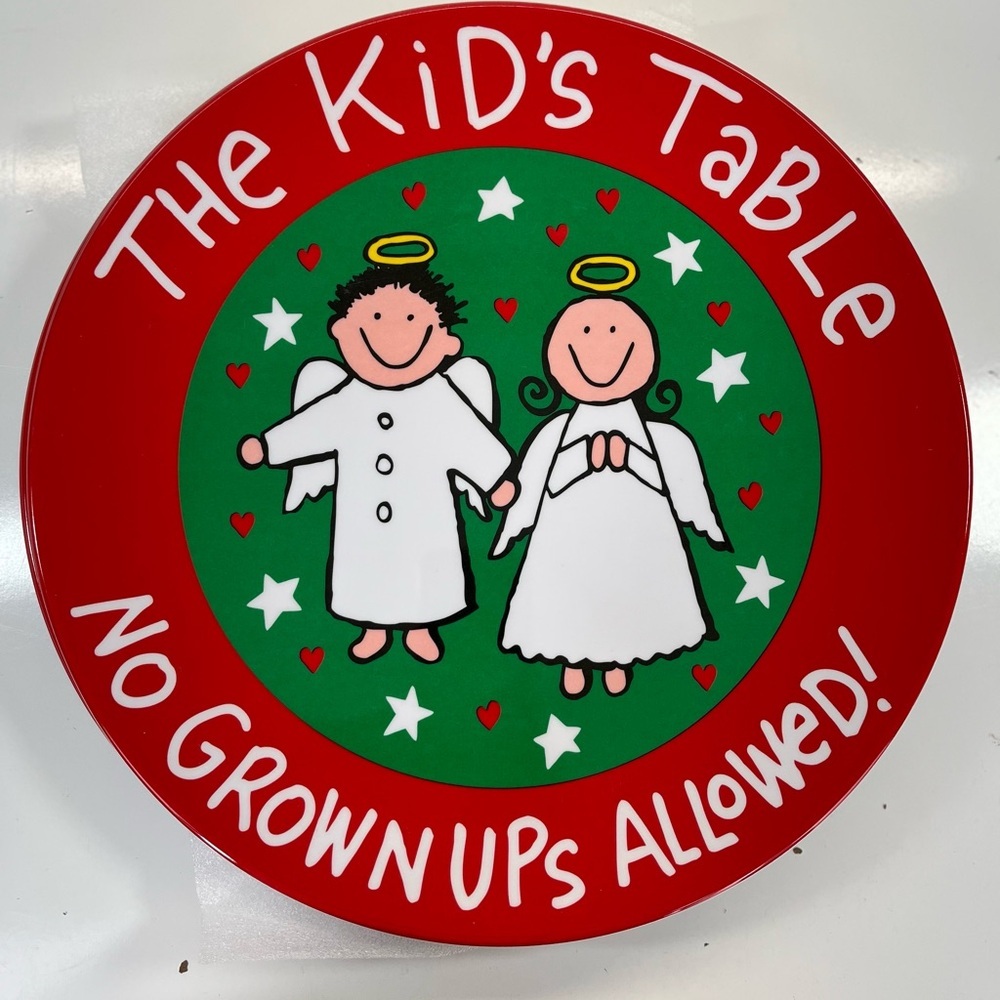 2007 Enesco Christmas Angels “the Kids Table No Grownups Allowed” 11” Set Of 4